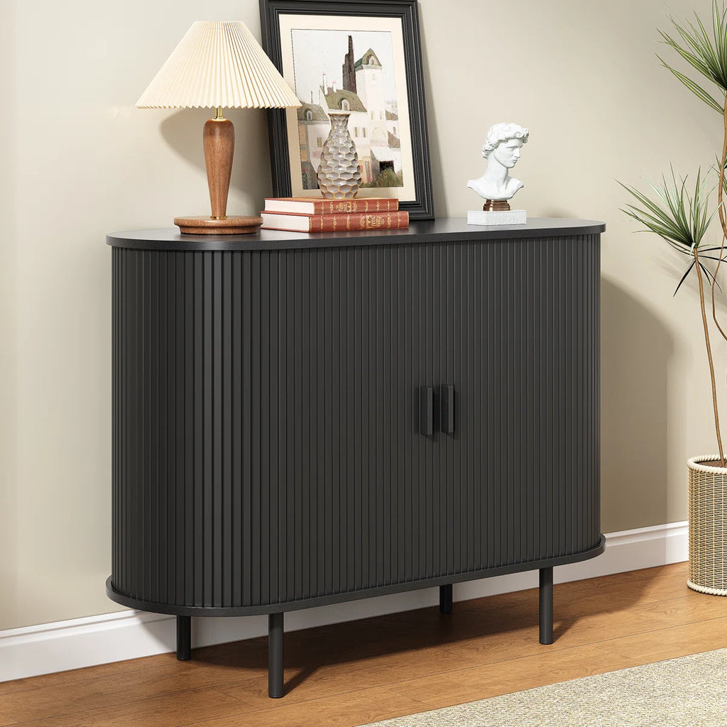 40'' Sideboard Storage Cabinet With Doors And Shelves - Credenza Storage Cabinet For Office, Bedroom Storage Cabinet, Hallway Storage Cabinet, Console Storage Cabinet