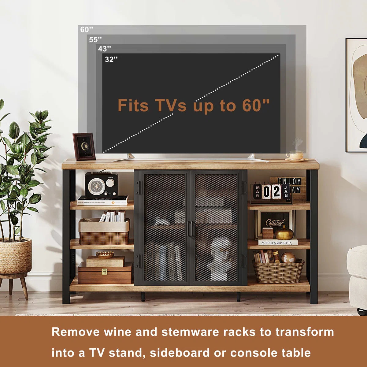 Floppiz Guinna 55.12'' Bar Cabinet