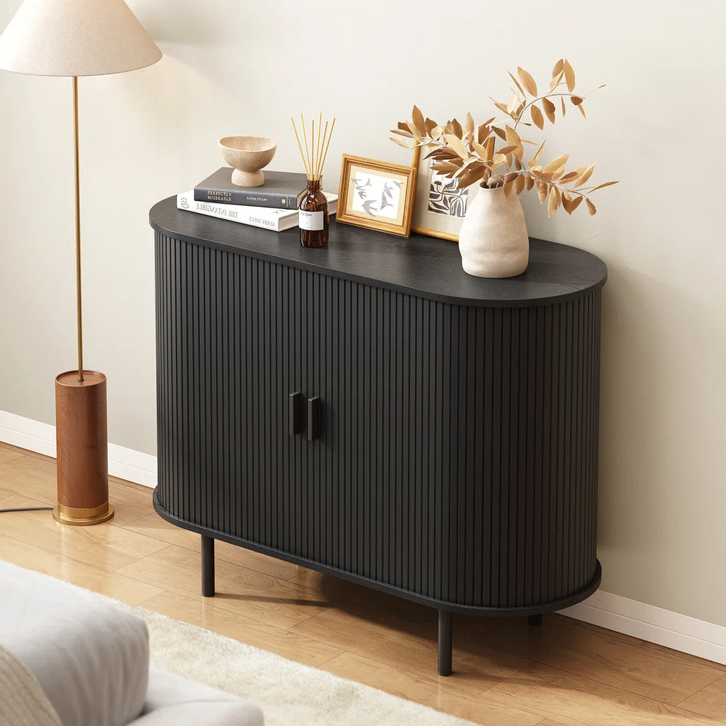 40'' Sideboard Storage Cabinet With Doors And Shelves - Credenza Storage Cabinet For Office, Bedroom Storage Cabinet, Hallway Storage Cabinet, Console Storage Cabinet