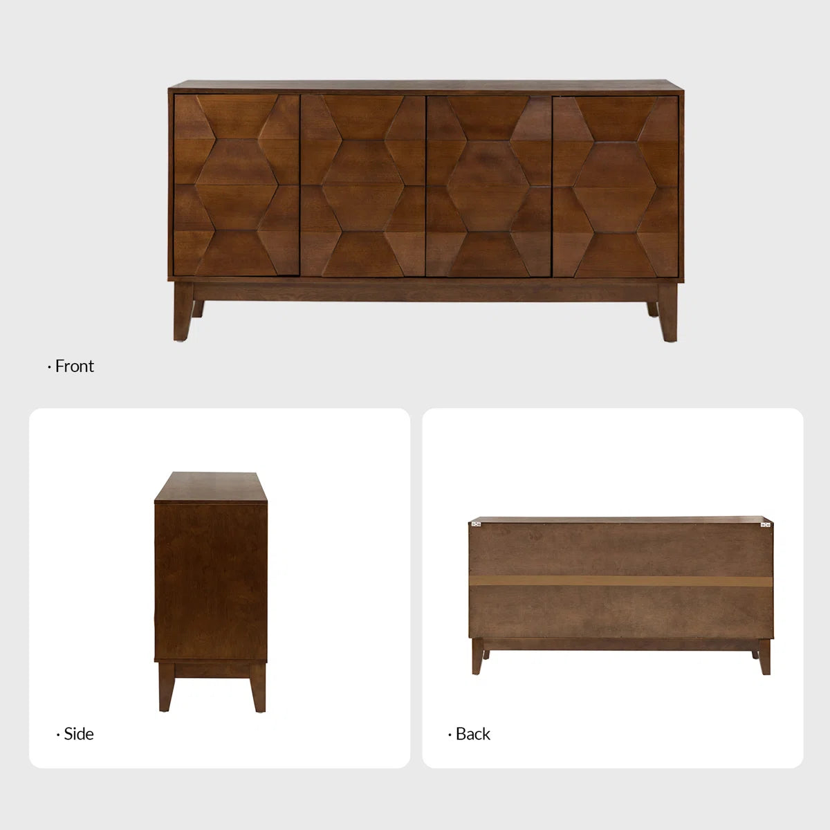 Floppiz 60" W Sideboard with Solid Wood Legs