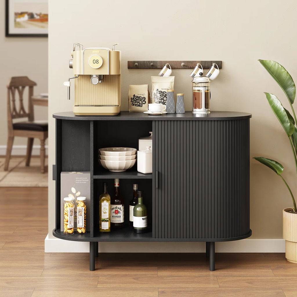 40'' Sideboard Storage Cabinet With Doors And Shelves - Credenza Storage Cabinet For Office, Bedroom Storage Cabinet, Hallway Storage Cabinet, Console Storage Cabinet