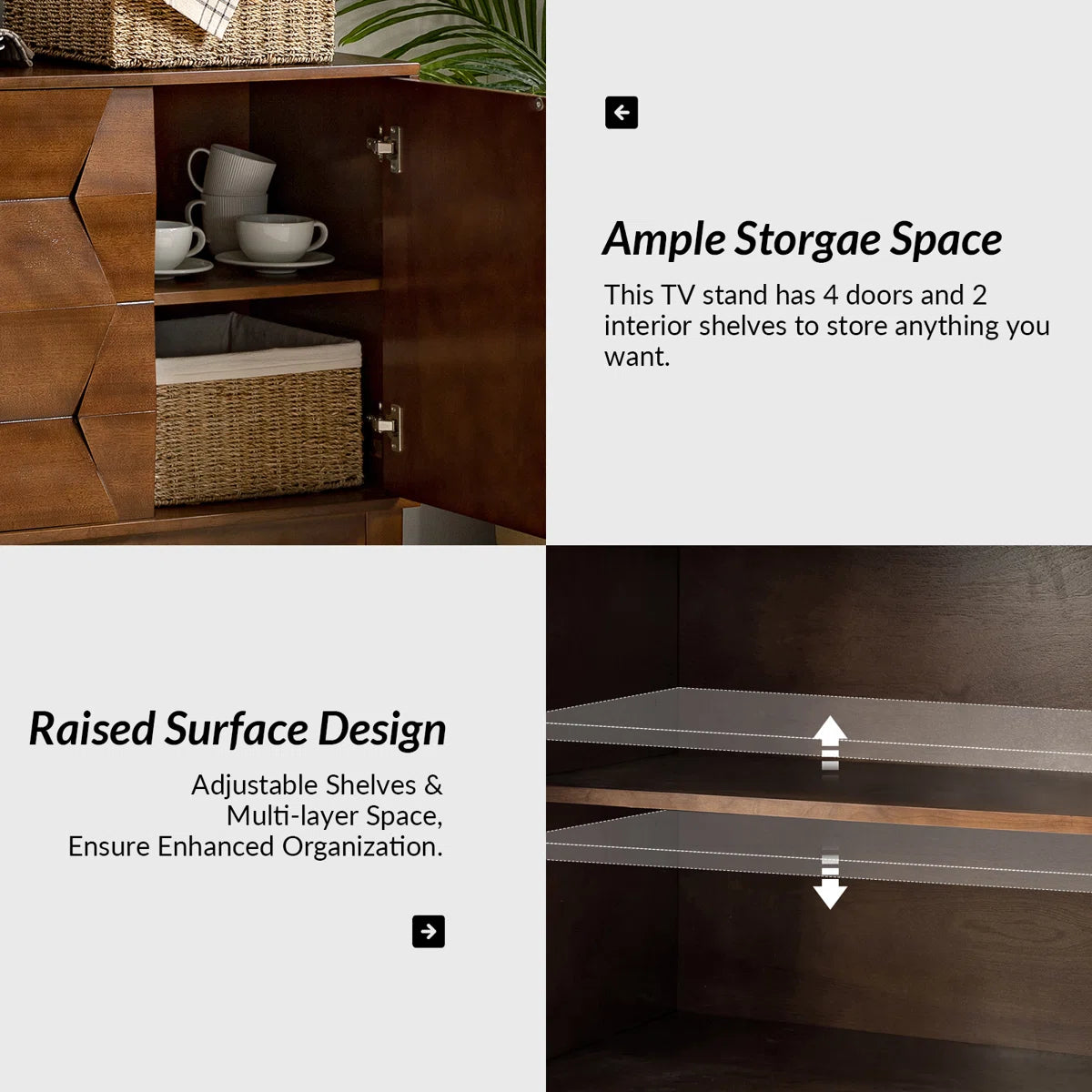 Floppiz 60" W Sideboard with Solid Wood Legs